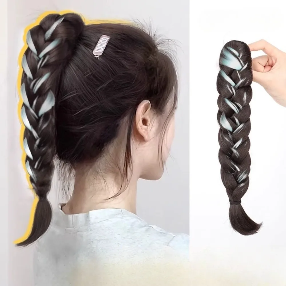 synthetic wig Synthetic WigFashion Girl Highlights Blue Braided Clip-on Wig Natural Simulation Ponytail Hair Extension
synthetic wig Synthetic WigFashion Girl Highlights Blue Braided Clip-on Wig Natural Simulation Ponytail Hair Extension