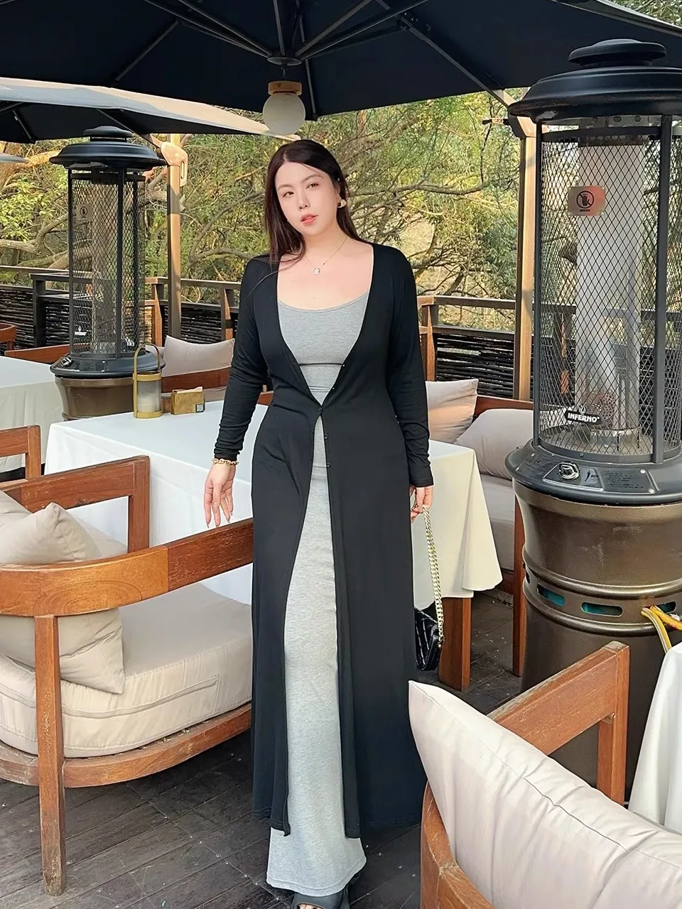 Elegant plus Size Black Long Open Cardigan Women's Slimming Outerwear High Waist V-Neck Knitted Top Versatile Casual Spring S...
Elegant plus Size Black Long Open Cardigan Women's Slimming Outerwear High Waist V-Neck Knitted Top Versatile Casual Spring S...