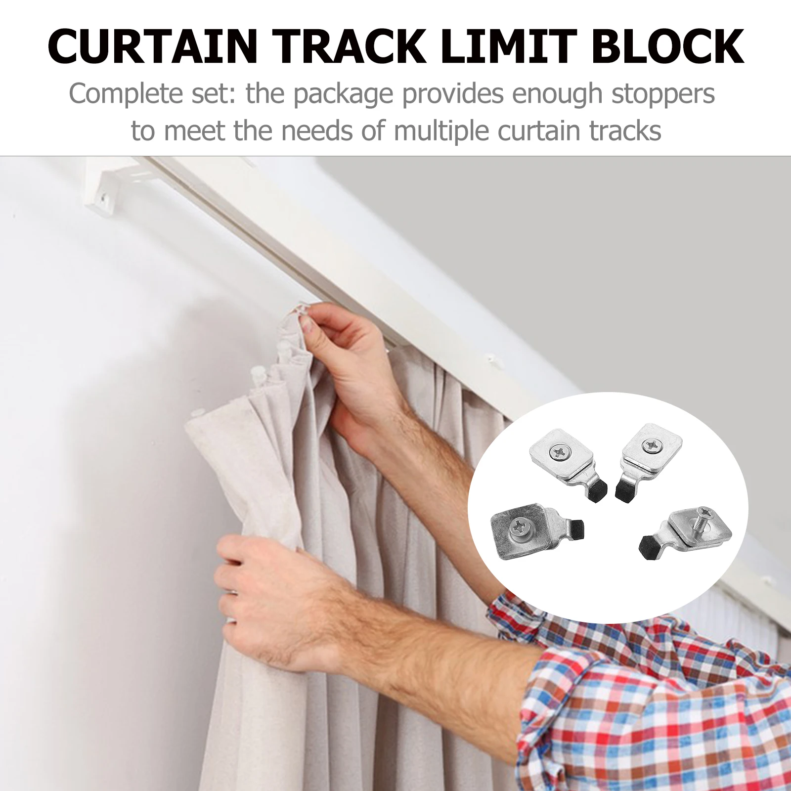 10Pcs Curtain Track End Stoppers Iron Ceiling Window Rail Stops Accessories Indoor Fine Material Easy Installation
10Pcs Curtain Track End Stoppers Iron Ceiling Window Rail Stops Accessories Indoor Fine Material Easy Installation