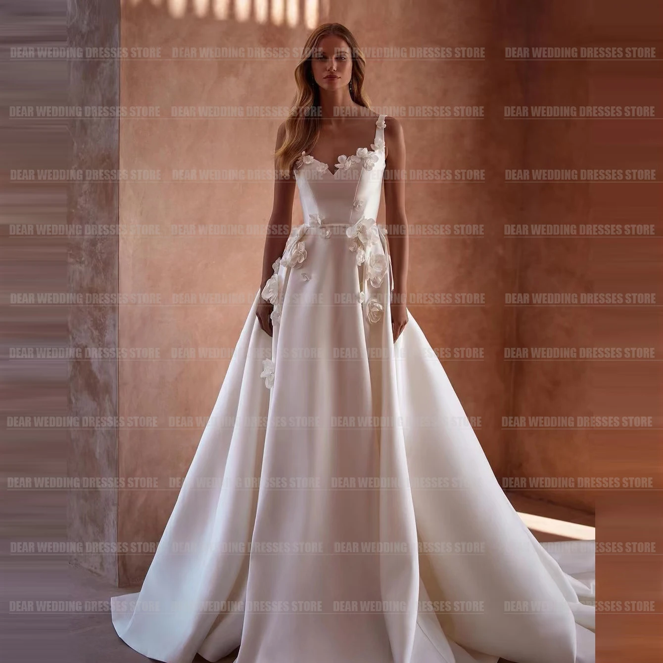 Simple Floral Print 2024 Wedding Dresses For Woman Formal 3D Flowers Sexy A Line Sweetheart Satin Bride Gowns Vestidos De Gala
Simple Floral Print 2024 Wedding Dresses For Woman Formal 3D Flowers Sexy A Line Sweetheart Satin Bride Gowns Vestidos De Gala