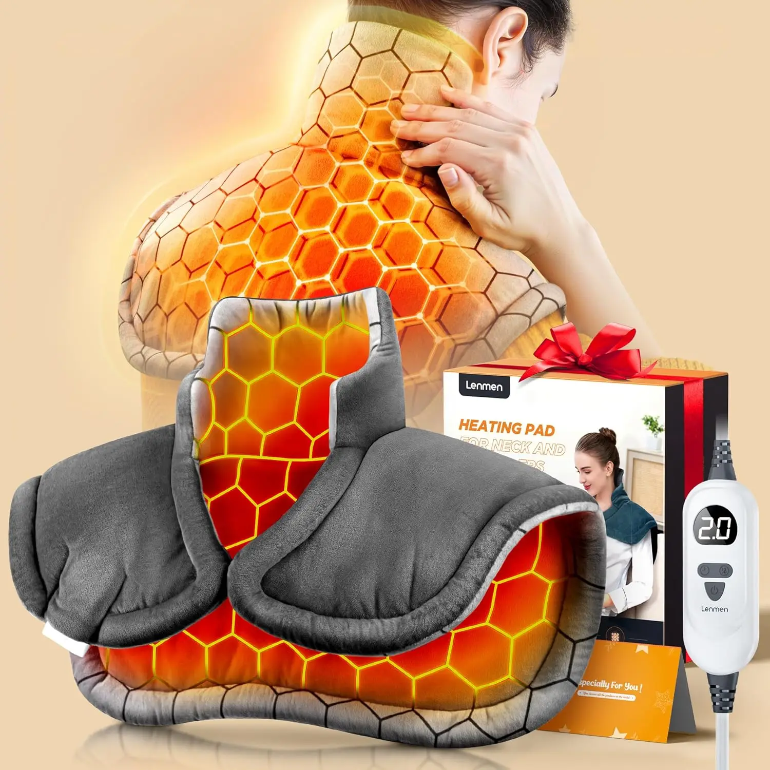 1-Min Fast Heating Pad, Deeper Pain Relief Weighted Pad for Neck, Shoulders & Back, 6 Heat Options & 4 Timer Settings, Gift for Men Women Mom
1-Min Fast Heating Pad, Deeper Pain Relief Weighted Pad for Neck, Shoulders & Back, 6 Heat Options & 4 Timer Settings, Gift for Men Women Mom