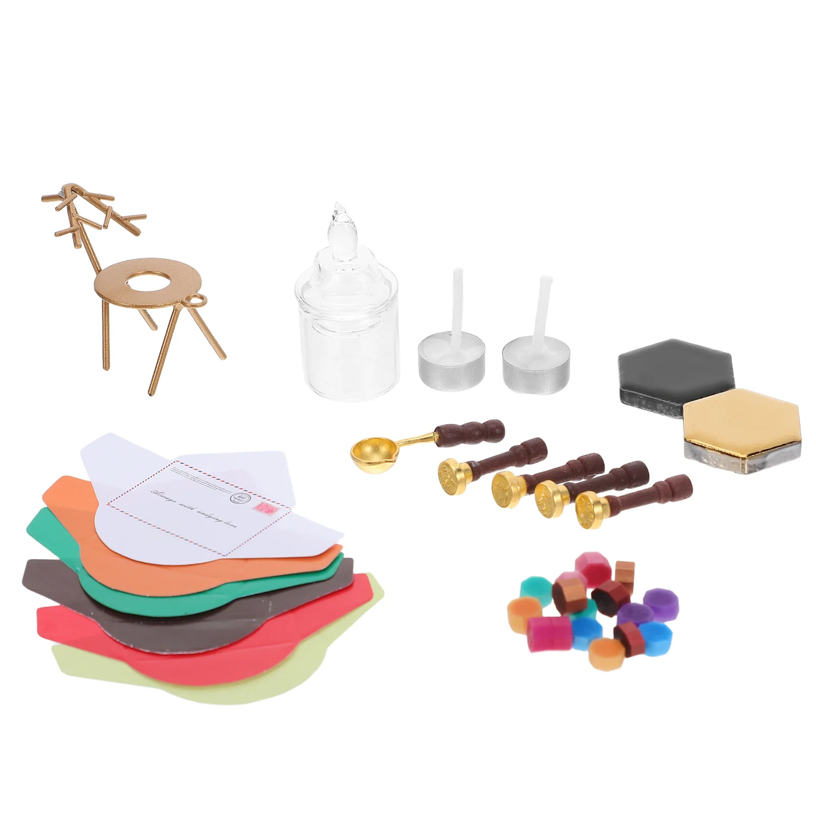 1Set Miniature Wax Seal Stamp Kit Christmas Theme Sealing Wax Warmer for DIY Crafts Dollhouse Accessories Dollhouse Accessories
1Set Miniature Wax Seal Stamp Kit Christmas Theme Sealing Wax Warmer for DIY Crafts Dollhouse Accessories Dollhouse Accessories