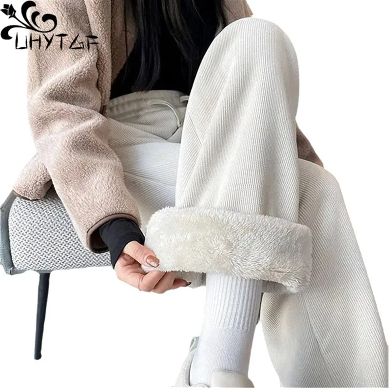 Women Lamb Fleece Pants Autumn Winter Elastic Waist Stright Wide Leg Pants Ladies 2023 Casual Warm Corduroy Trousers Female 2859
Women Lamb Fleece Pants Autumn Winter Elastic Waist Stright Wide Leg Pants Ladies 2023 Casual Warm Corduroy Trousers Female 2859
