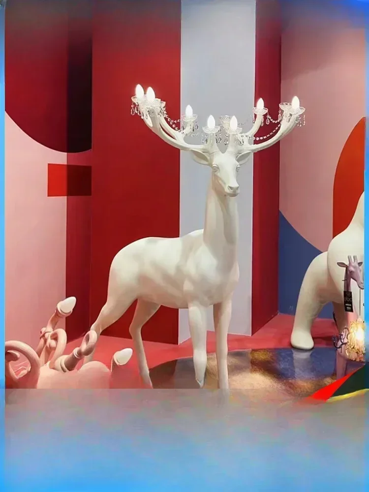 Christmas sculpture, modern creativity, spotted deer floor lamp design, fiberglass large decorative lighting fixture Hot sales
Christmas sculpture, modern creativity, spotted deer floor lamp design, fiberglass large decorative lighting fixture Hot sales