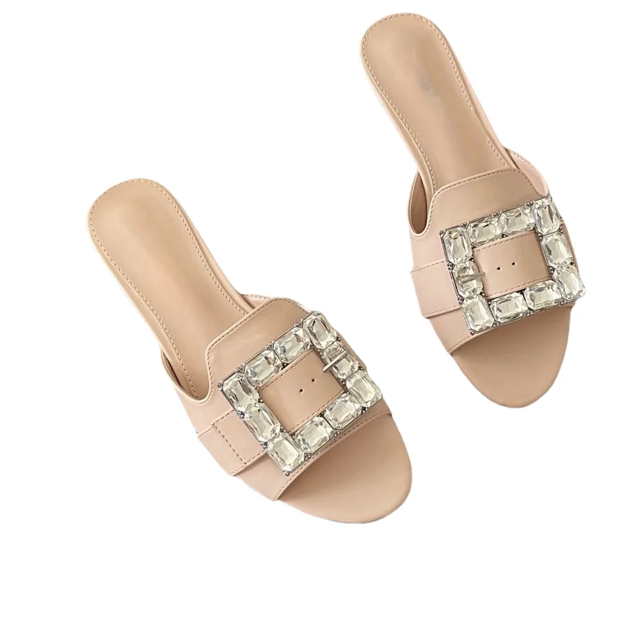 Women's water diamond flat bottomed slippers for spring and summer 2025, new design sense, hollowed out casual one line slippers
Women's water diamond flat bottomed slippers for spring and summer 2025, new design sense, hollowed out casual one line slippers