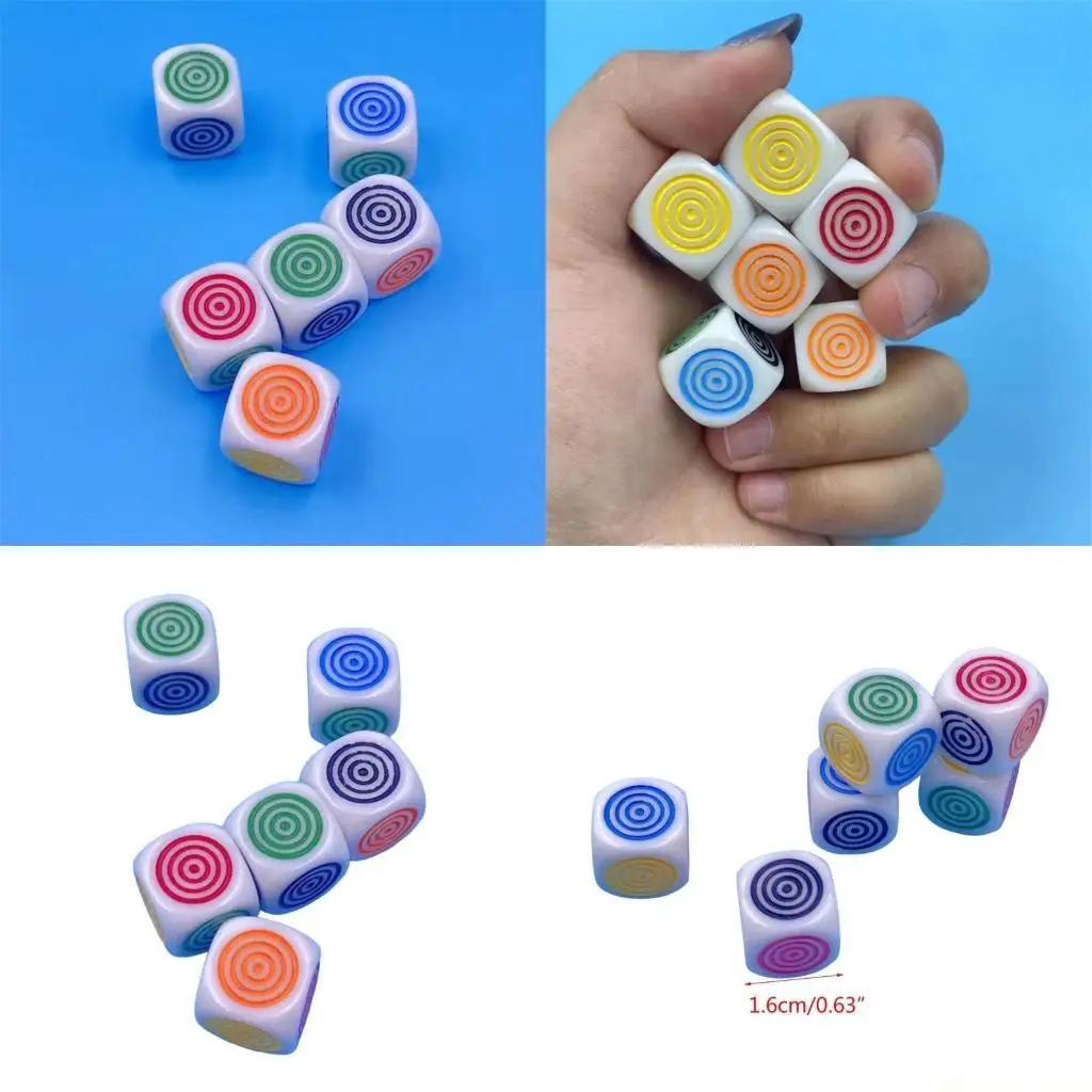 31BE Круглые угловые кубики Шестигранные кубики, набор из 6 разноцветных акриловых кубиков диаметром 16 мм
31BE Круглые угловые кубики Шестигранные кубики, набор из 6 разноцветных акриловых кубиков диаметром 16 мм