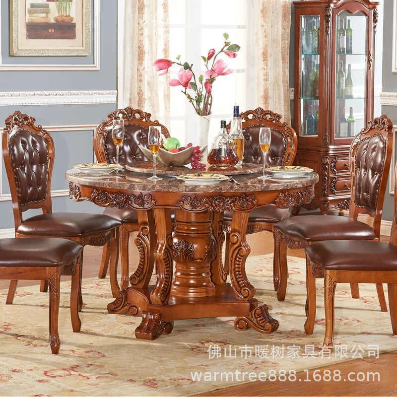 European solid wood round dining table marble surface large diningtable villa 1.8 meters roundtable factory direct sales price
European solid wood round dining table marble surface large diningtable villa 1.8 meters roundtable factory direct sales price