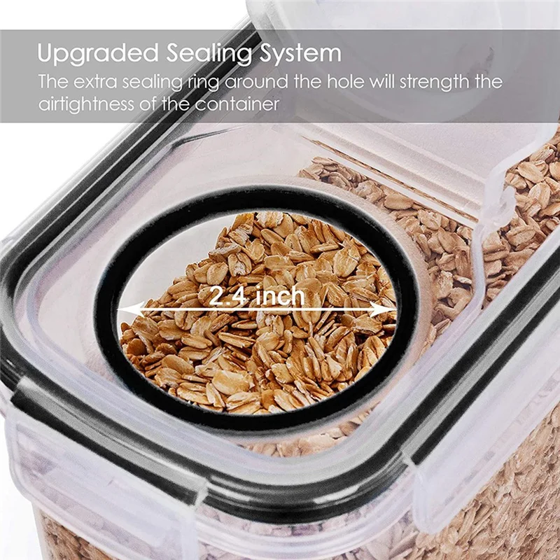 LDHL 4Pcs Cereal Storage Container Set, PP Airtight Food Storage Containers 2.5L for Cereal, Snacks and Sugar
LDHL 4Pcs Cereal Storage Container Set, PP Airtight Food Storage Containers 2.5L for Cereal, Snacks and Sugar
