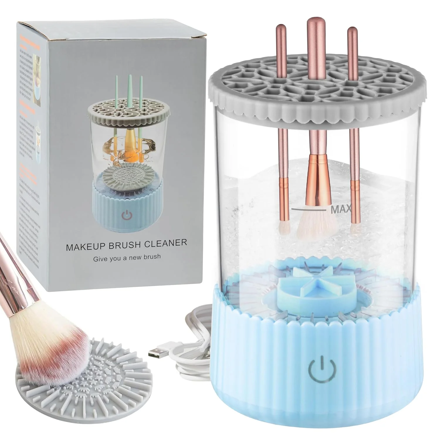 Makeup Brush Cleaner Electric Makeup Brush Machine Quick Cleaning Brush USB Plug Portable Cleaner Cleaning Brush Collar Brush
Makeup Brush Cleaner Electric Makeup Brush Machine Quick Cleaning Brush USB Plug Portable Cleaner Cleaning Brush Collar Brush