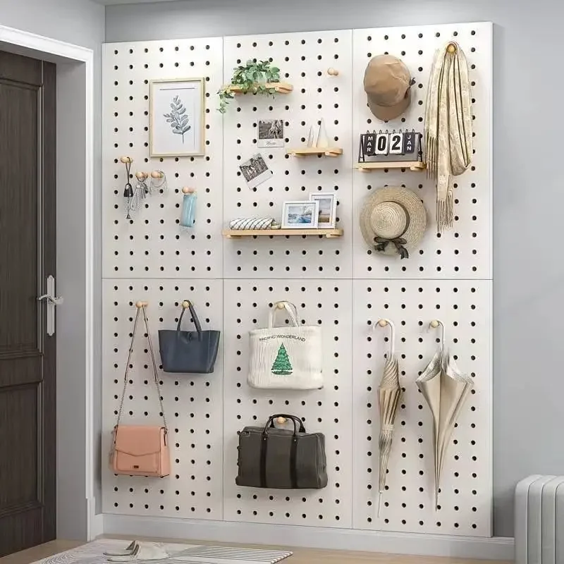 Solid wood hole board wall mounted shelves without punching, entrance entrance,wall hanging partition storage rack
Solid wood hole board wall mounted shelves without punching, entrance entrance,wall hanging partition storage rack
