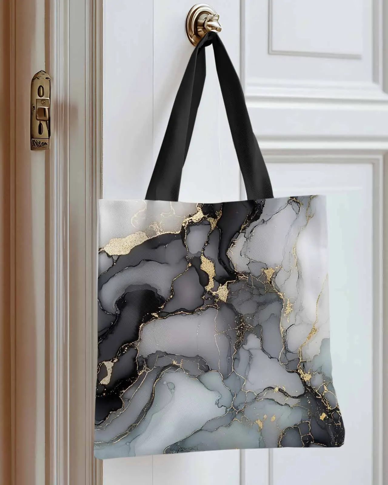 Grey Gold Decoration Marble Texture Canvas Bag Handbag Oxford Cloth Eco Shopping Storage Bag for Home Use
Grey Gold Decoration Marble Texture Canvas Bag Handbag Oxford Cloth Eco Shopping Storage Bag for Home Use