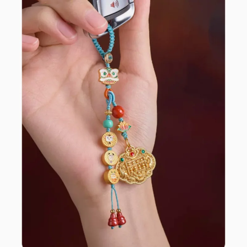 Alluvial gold copper Sanhe Zodiac car key ring pendant Liuhe zodiac year key chain bag ornaments gifts for men and lukcy chamrs
Alluvial gold copper Sanhe Zodiac car key ring pendant Liuhe zodiac year key chain bag ornaments gifts for men and lukcy chamrs