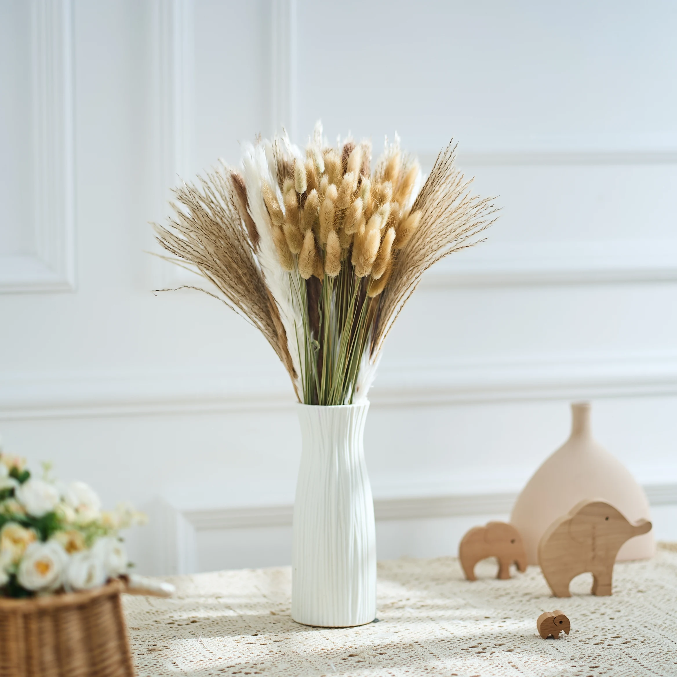 100PCS Rabbit Tail Grass Natural Fluffy Dry Pampas Bouquet for Home Decoration Dried Flower Rabbit Tail Christmas Wedding Decor
100PCS Rabbit Tail Grass Natural Fluffy Dry Pampas Bouquet for Home Decoration Dried Flower Rabbit Tail Christmas Wedding Decor