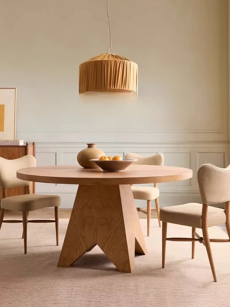 Средневековый французский круглый обеденный стол из цельного дерева, домашний обеденный стол, современный простой дизайнерский прямоугольный стол
Средневековый французский круглый обеденный стол из цельного дерева, домашний обеденный стол, современный простой дизайнерский прямоугольный стол