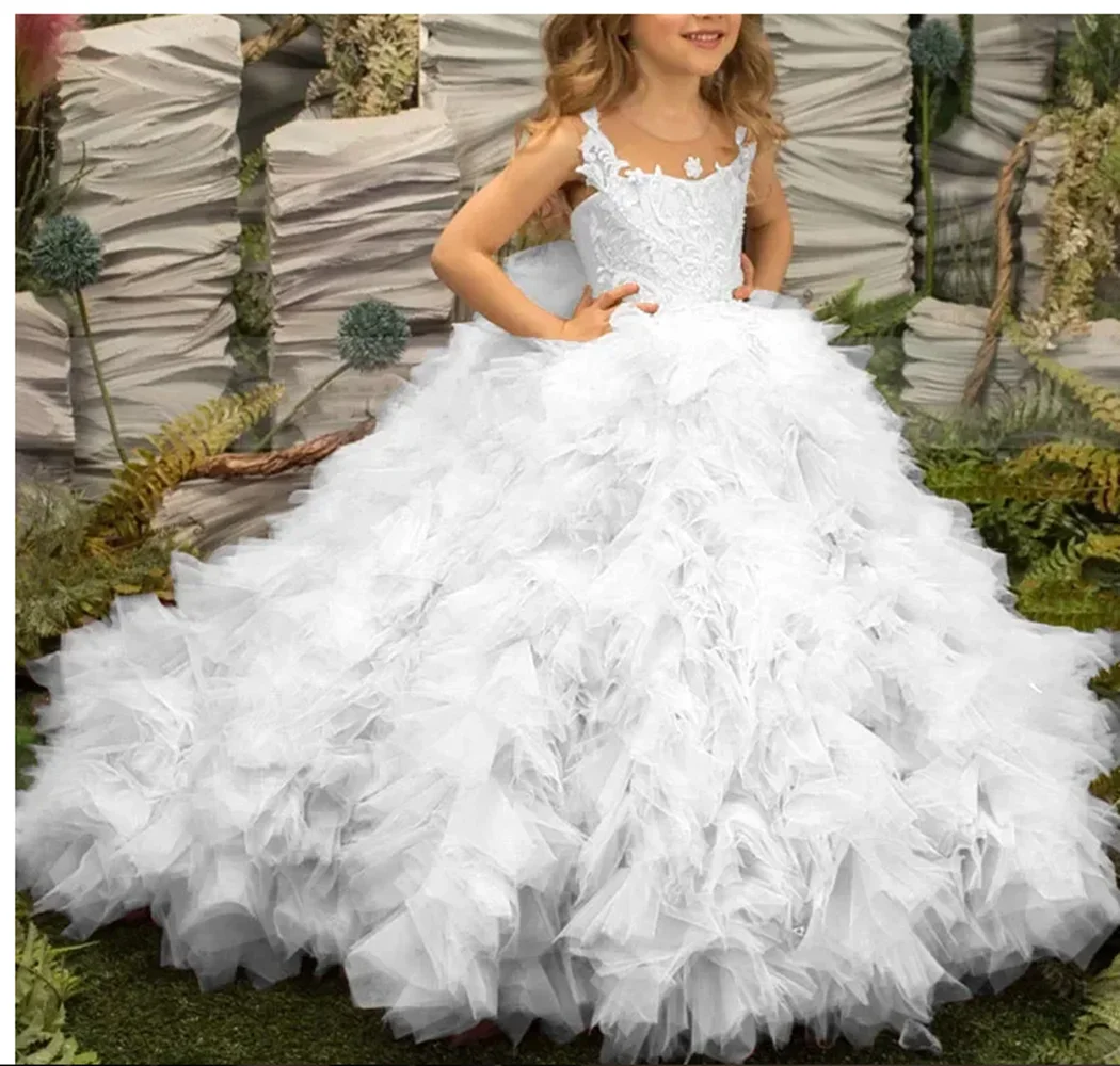 Flower Girl Dresses Custom Gradient Tulle Little Girls Princess Dress Sleeveless Kids Birthday Party 
Flower Girl Dresses Custom Gradient Tulle Little Girls Princess Dress Sleeveless Kids Birthday Party