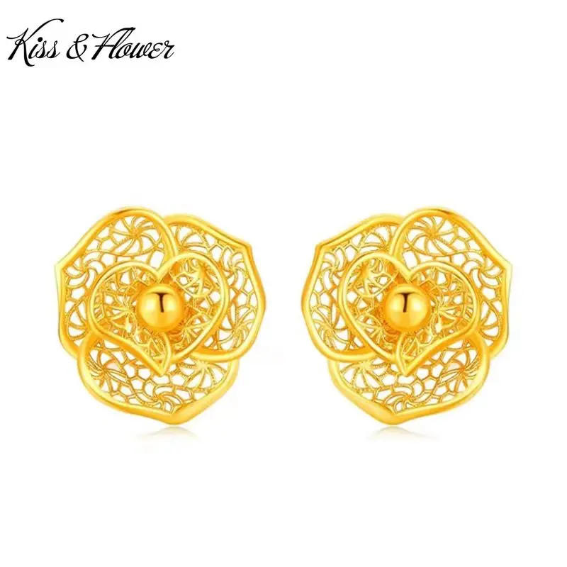 KISS&FLOWER ER441 Fine Jewelry Party Birthday Wedding Christmas Gift Flower 24KT Gold Stud Earrings for Women Girlfriend Bride
KISS&FLOWER ER441 Fine Jewelry Party Birthday Wedding Christmas Gift Flower 24KT Gold Stud Earrings for Women Girlfriend Bride