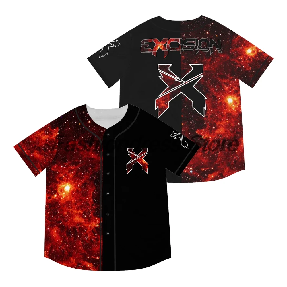 Excision DJ Music Festival Baseball Jersey V-Neck Short Sleeve Button-up Shirts Women Men Outdoor Streetwear Tops
Excision DJ Music Festival Baseball Jersey V-Neck Short Sleeve Button-up Shirts Women Men Outdoor Streetwear Tops