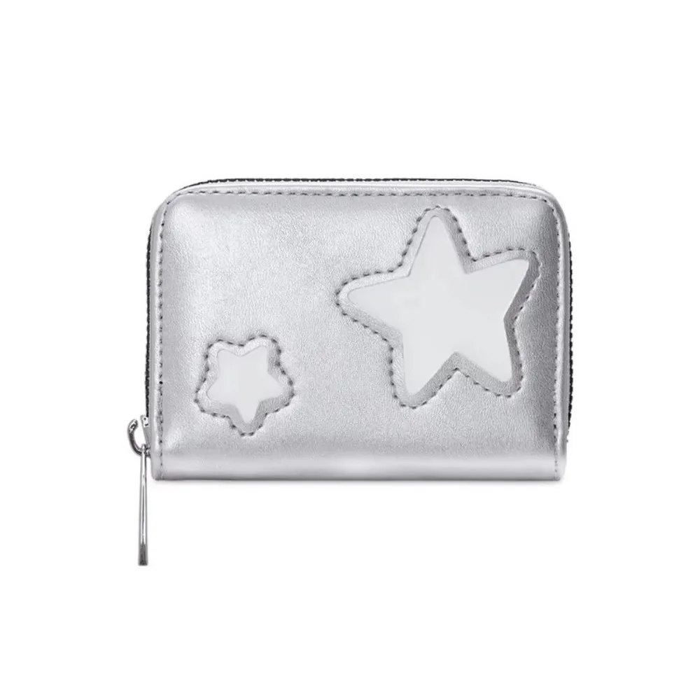 Cute Silver Star Short Wallet Large Capacity Multiple Card Slots Zipper Coin Purse PU Credit Card Holder For Women Girls
Cute Silver Star Short Wallet Large Capacity Multiple Card Slots Zipper Coin Purse PU Credit Card Holder For Women Girls