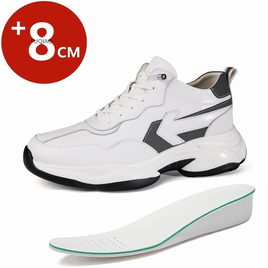 Fashion PU Leather Elevator Shoes for Men 8CM Invisible Height Increase White Sneakers Hidden Inner Heightening Casual Shoes New
Fashion PU Leather Elevator Shoes for Men 8CM Invisible Height Increase White Sneakers Hidden Inner Heightening Casual Shoes New