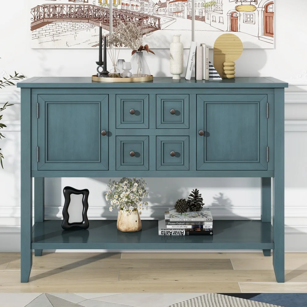 Four Small Drawers and Bottom Shelf for Living Rooms, Entrances and Kitchens (Dark Blue, Console Tables
Four Small Drawers and Bottom Shelf for Living Rooms, Entrances and Kitchens (Dark Blue, Console Tables