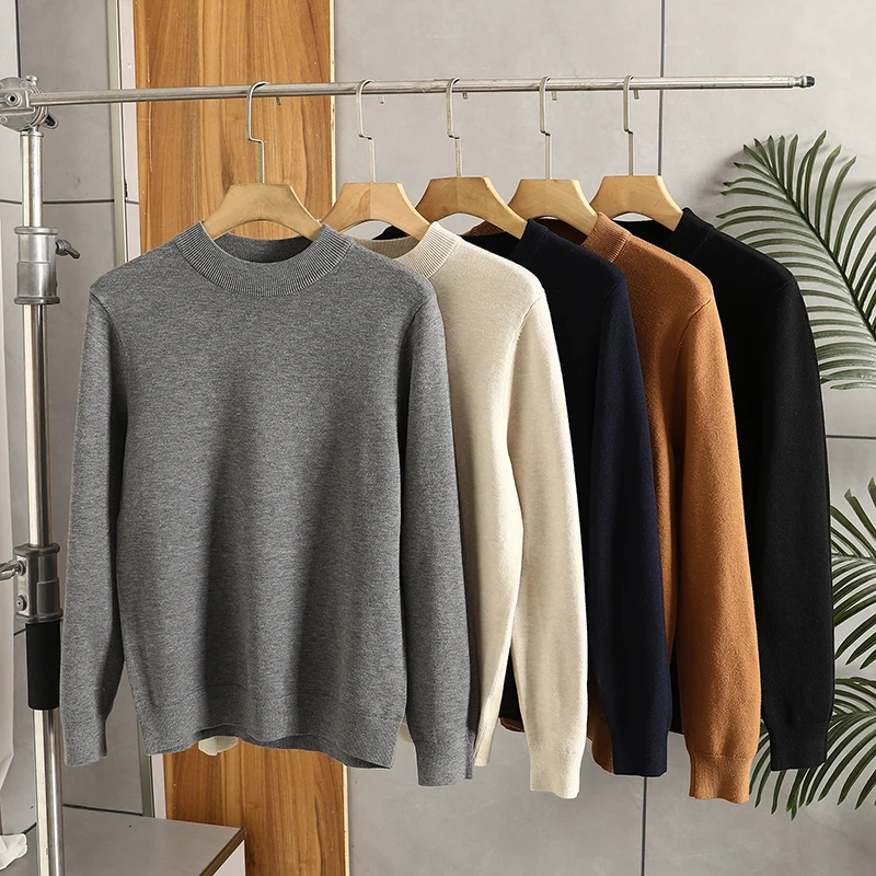 Lanzhou Wool Knitted Sweater Men's Thi f High Collar Pure Color Base Layer Warm Comfortable Fit Autumn Winter Knitwear
Lanzhou Wool Knitted Sweater Men's Thi f High Collar Pure Color Base Layer Warm Comfortable Fit Autumn Winter Knitwear