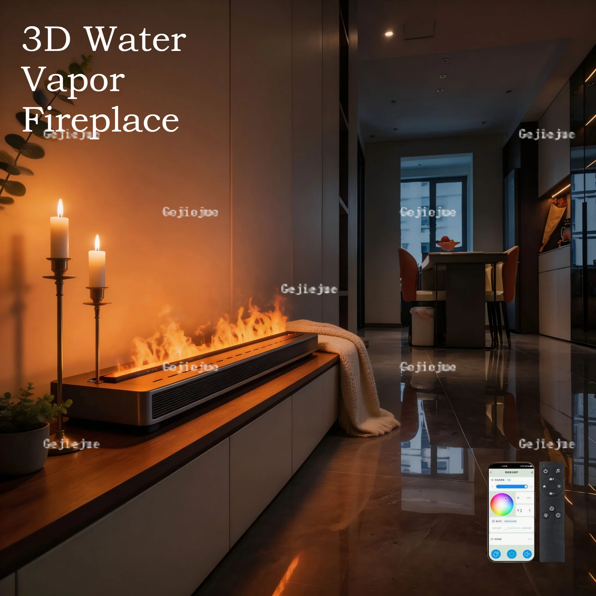 Effect Fireplace Mist Technology Firebox Luxury Electric Fireplace 3D Water Vapor Flame Smart Remote Control Apartment Interior
Effect Fireplace Mist Technology Firebox Luxury Electric Fireplace 3D Water Vapor Flame Smart Remote Control Apartment Interior
