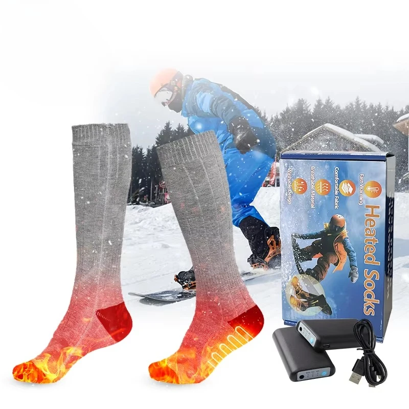3.7V USB Electric Heateds Ski Socks with Power Bank Winter Rechargeable Heateds Socks Anti-Slip Feature
3.7V USB Electric Heateds Ski Socks with Power Bank Winter Rechargeable Heateds Socks Anti-Slip Feature