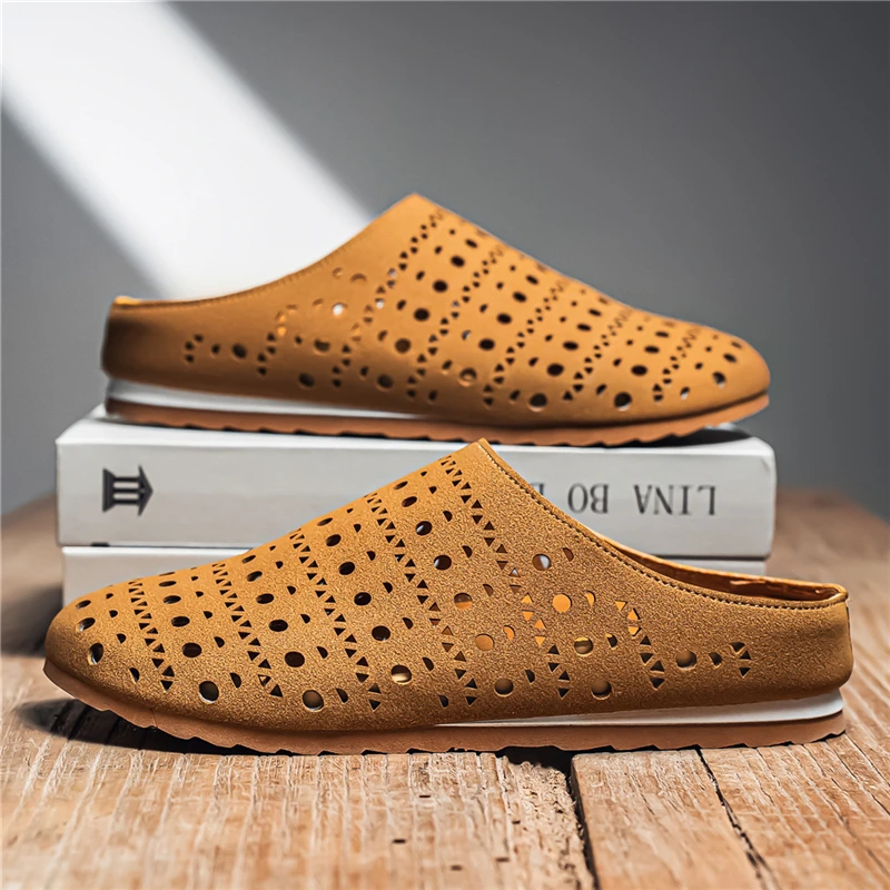 Half Slippers Outdoor High Quality Anti-slip Men Leisure Shoes Summer Mesh Breathable Soft Comfortable Flat-bottomed Slippers
Half Slippers Outdoor High Quality Anti-slip Men Leisure Shoes Summer Mesh Breathable Soft Comfortable Flat-bottomed Slippers