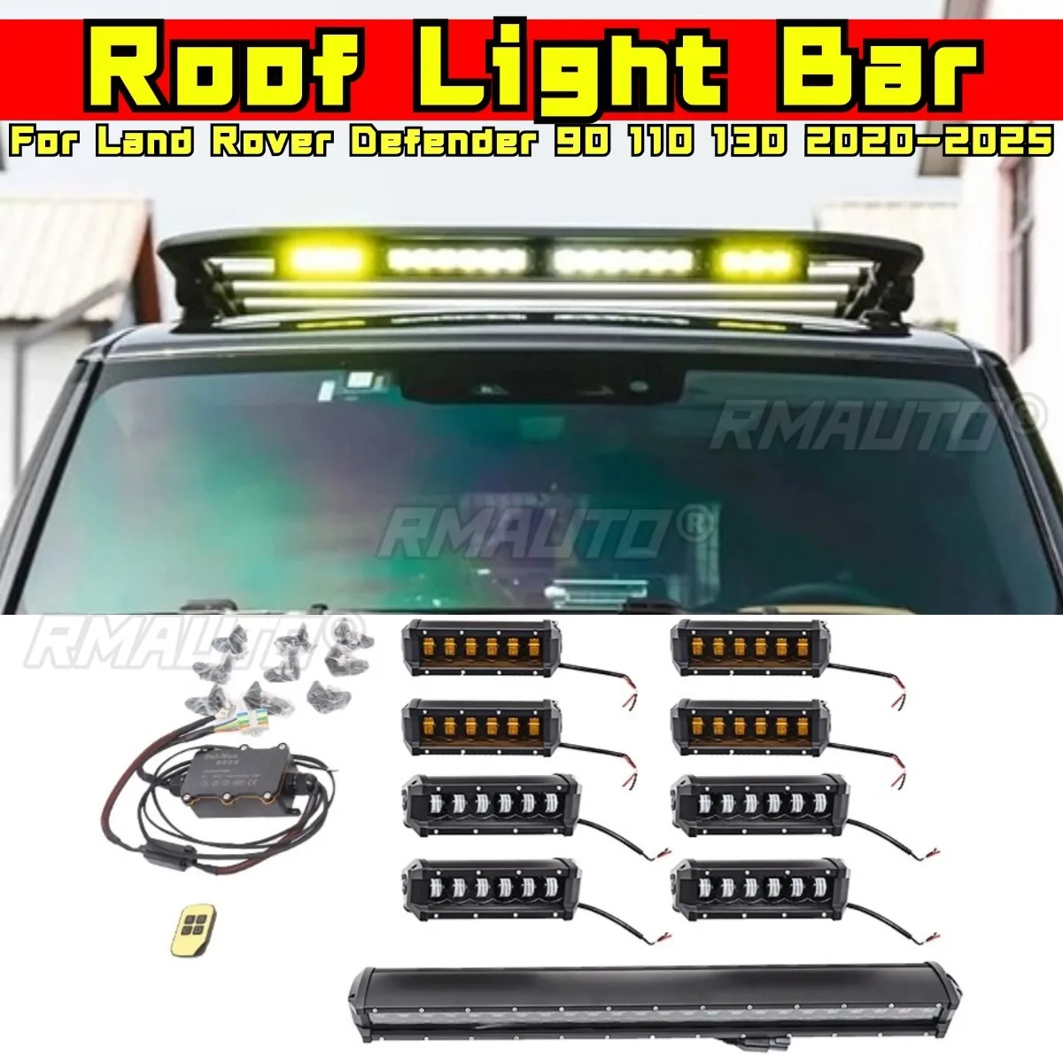 Roof Light Bar Roof Lights Top Lamp Bar Searchlight Top Lamp Light Bar LED For Land Rover Defender 90 110 130 2020-2025 Body Kit
Roof Light Bar Roof Lights Top Lamp Bar Searchlight Top Lamp Light Bar LED For Land Rover Defender 90 110 130 2020-2025 Body Kit