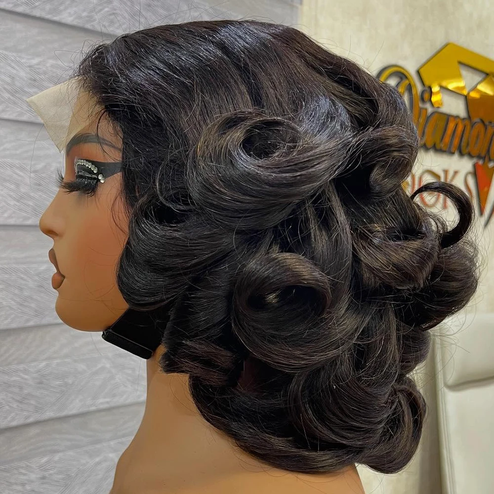 12 Inch Bouncy Curly Glueless Wigs 13x6 HD Transparent Lace Frontal Wig For Black Women Pre Plucked 400 Density Wigs Pre Plucked
12 Inch Bouncy Curly Glueless Wigs 13x6 HD Transparent Lace Frontal Wig For Black Women Pre Plucked 400 Density Wigs Pre Plucked