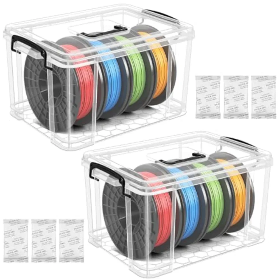 3D printer filament storage box for PLA plastic white airtight with reusable desiccants 5 x 5 x 9 inches
3D printer filament storage box for PLA plastic white airtight with reusable desiccants 5 x 5 x 9 inches