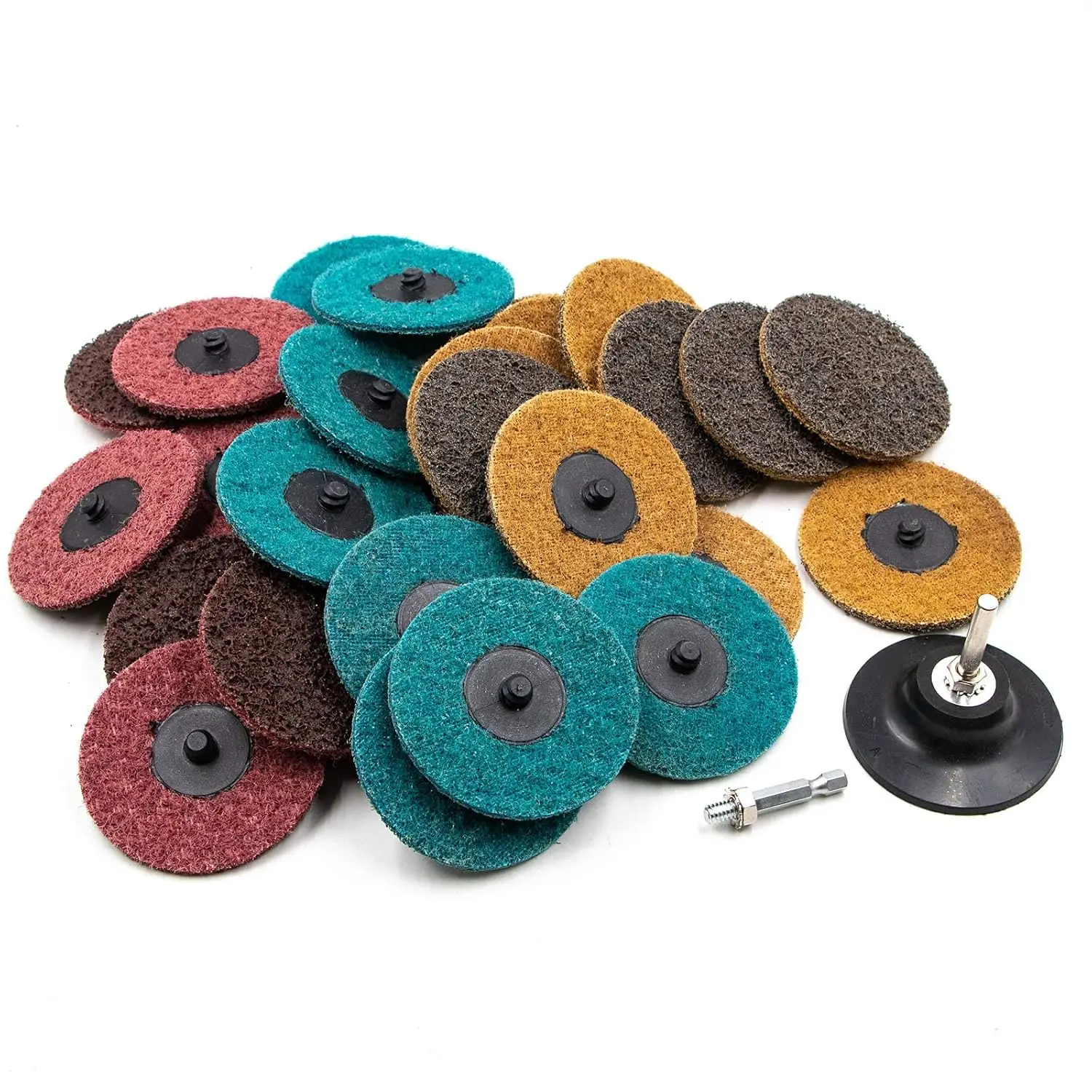 31Pcs 3" Surface Conditioning Disc, Quick Change Sanding Discs with 1/4" Shank Holder for Die Grinder Prep Strip Grind Polish
31Pcs 3" Surface Conditioning Disc, Quick Change Sanding Discs with 1/4" Shank Holder for Die Grinder Prep Strip Grind Polish