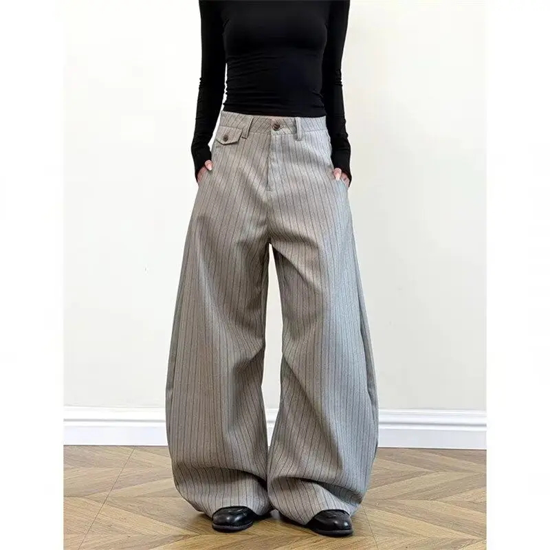 Casual Stripe Men's Suit Pants Drapey Loose Long Trousers Knife Leisure West Pants High-End Feeling Straight Tube Elastic Waist
Casual Stripe Men's Suit Pants Drapey Loose Long Trousers Knife Leisure West Pants High-End Feeling Straight Tube Elastic Waist