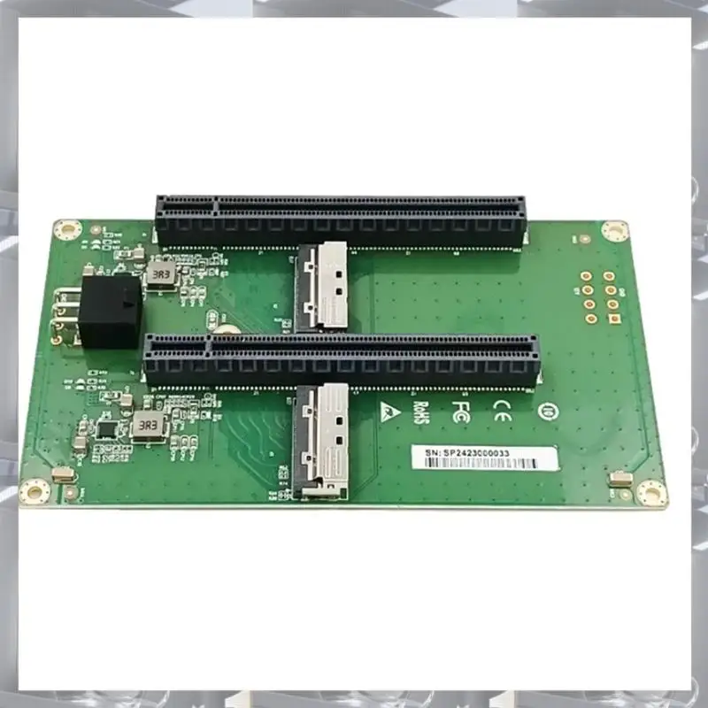 Dual MCIO 8I To2x Pcie5.0 X16 Slot Riser Card Dual MCIO 8I Riser Card Pcie5.0 X16 Slot Riser Card
Dual MCIO 8I To2x Pcie5.0 X16 Slot Riser Card Dual MCIO 8I Riser Card Pcie5.0 X16 Slot Riser Card