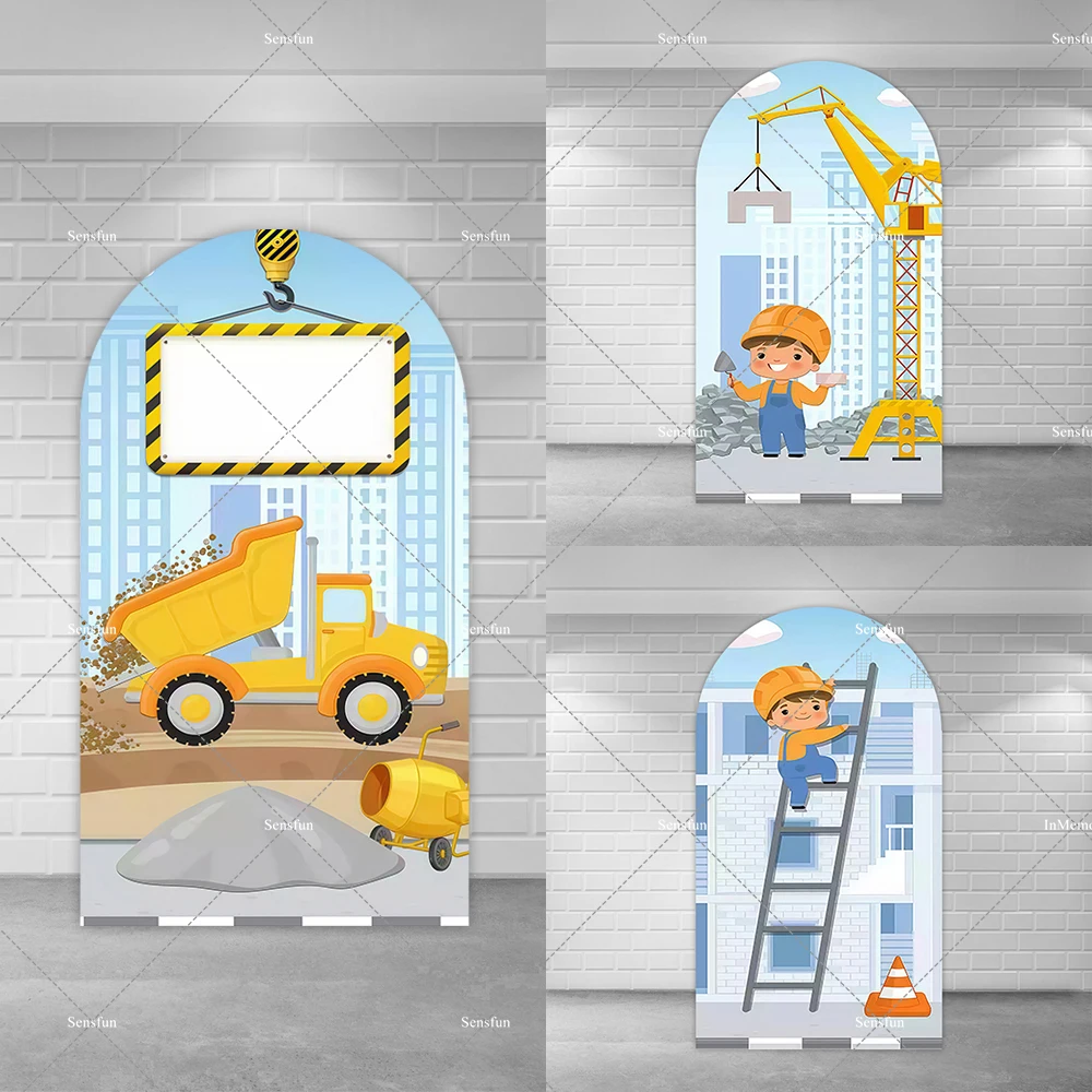 Building Construction Party Arch Backdrop Cover Excavator Boys Birthday Party Decoration Arched Wall Background Supplies
Building Construction Party Arch Backdrop Cover Excavator Boys Birthday Party Decoration Arched Wall Background Supplies