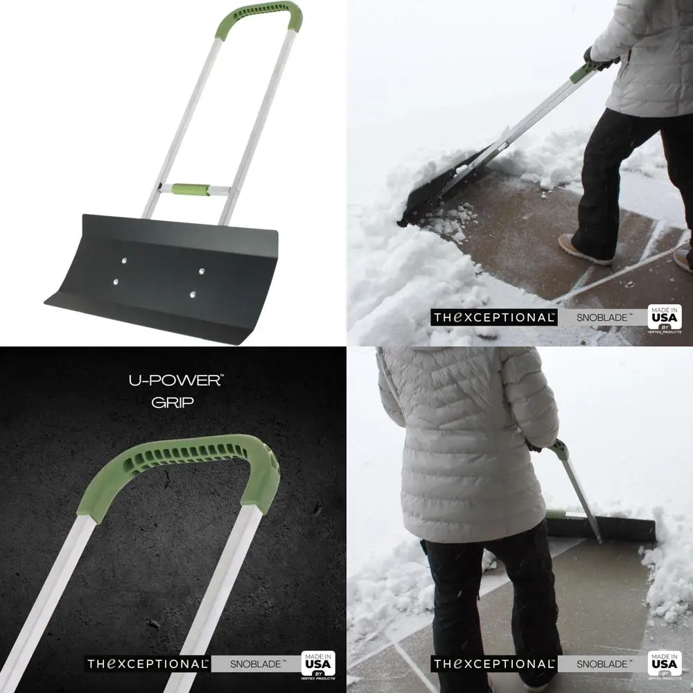 Ergonomic Dual Handle Snow Removal Shovel with Wide Poly Blade and U-Power Technology for Efficient Snow Pushing
Ergonomic Dual Handle Snow Removal Shovel with Wide Poly Blade and U-Power Technology for Efficient Snow Pushing