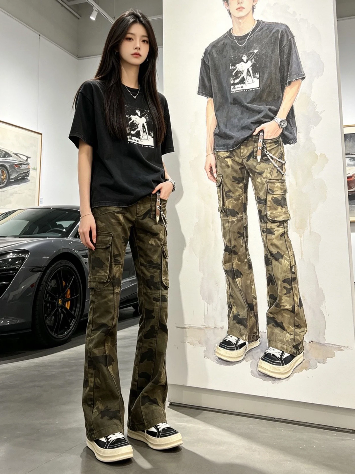 High Waist Camouflage Patchwork Slim Fit Workwear Pants American Retro Style Wide Leg Jeans Youthful Casual Wear for Men
High Waist Camouflage Patchwork Slim Fit Workwear Pants American Retro Style Wide Leg Jeans Youthful Casual Wear for Men