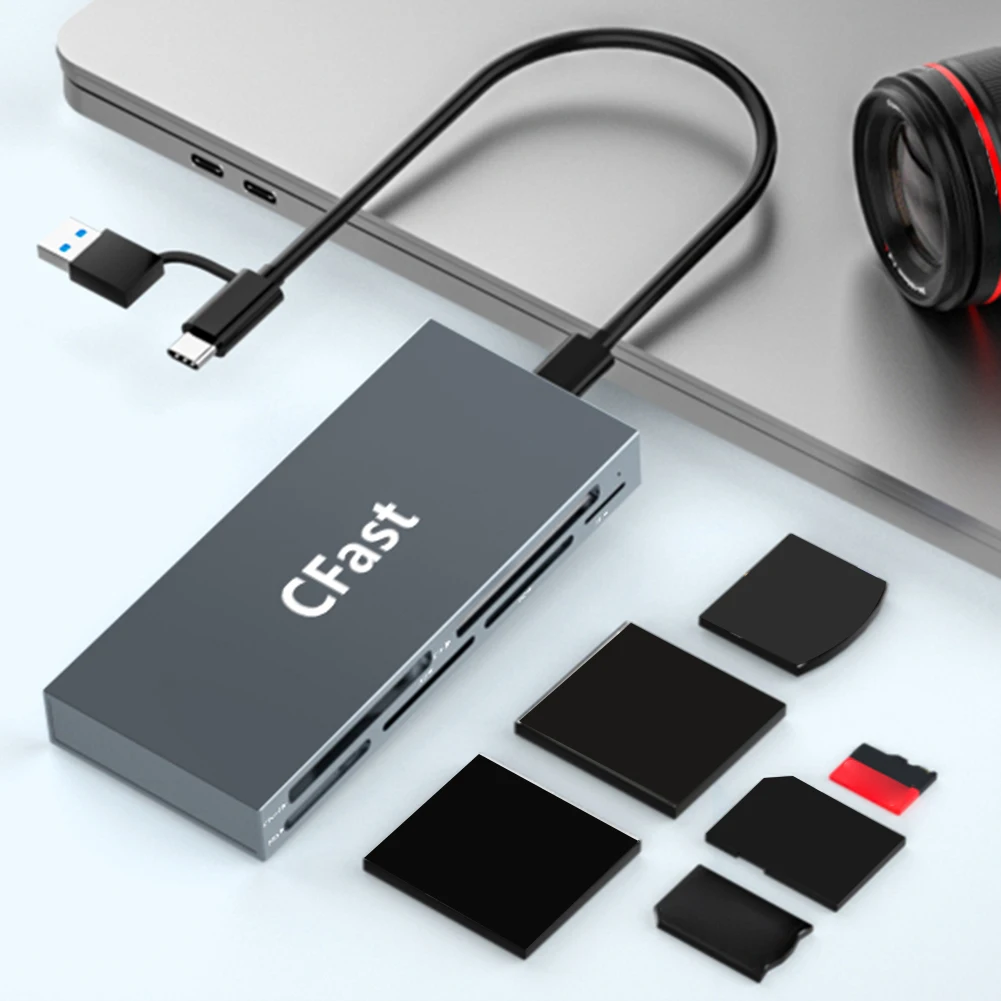 Устройство для чтения карт CFast, одновременное чтение 6 карт, адаптер Memory Stick Pro Duo, 5 Гбит/с, USB 3.0, USB-C для карт CFast/CF/MS/SD/TF/XD
Устройство для чтения карт CFast, одновременное чтение 6 карт, адаптер Memory Stick Pro Duo, 5 Гбит/с, USB 3.0, USB-C для карт CFast/CF/MS/SD/TF/XD