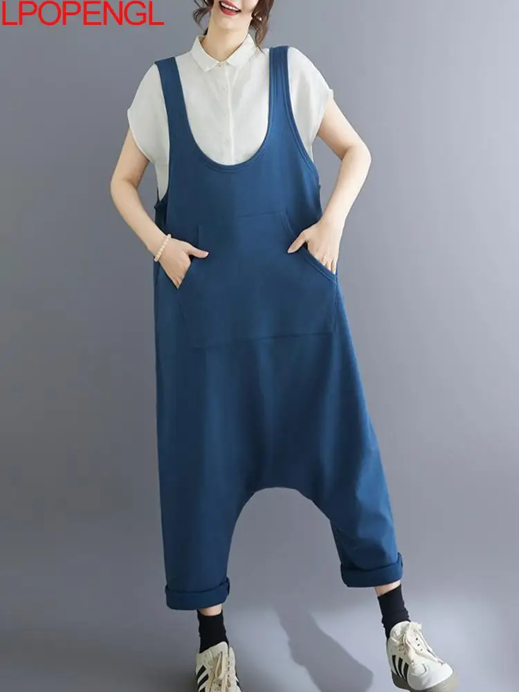 2026 Fashion Jumpsuit Women Personalized Suspender Pants New Summer Solid Color Casual Large Pocket Harem Pants Vintage Overalls
2026 Fashion Jumpsuit Women Personalized Suspender Pants New Summer Solid Color Casual Large Pocket Harem Pants Vintage Overalls