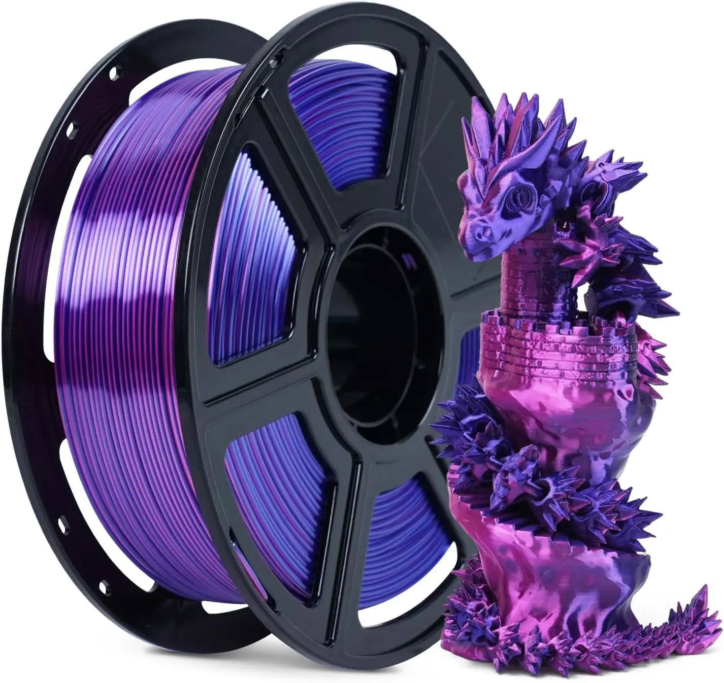 PLA Silk Dual Color 3D Printing Filament Bundle 1.75mm Smooth Silky Surface 250g Blue Purple for 3D Printer
PLA Silk Dual Color 3D Printing Filament Bundle 1.75mm Smooth Silky Surface 250g Blue Purple for 3D Printer