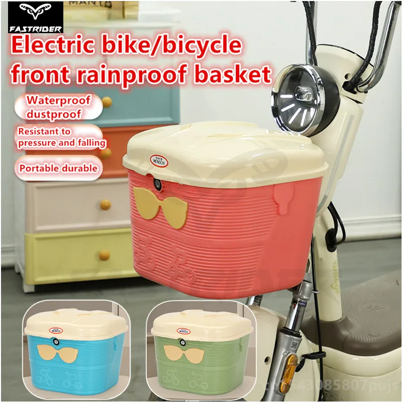 Electric Bike Front Rainproof Basket Bicycle Anti-theft Front and Rear Baskets Large Capacity Helmet Storage Box
Electric Bike Front Rainproof Basket Bicycle Anti-theft Front and Rear Baskets Large Capacity Helmet Storage Box