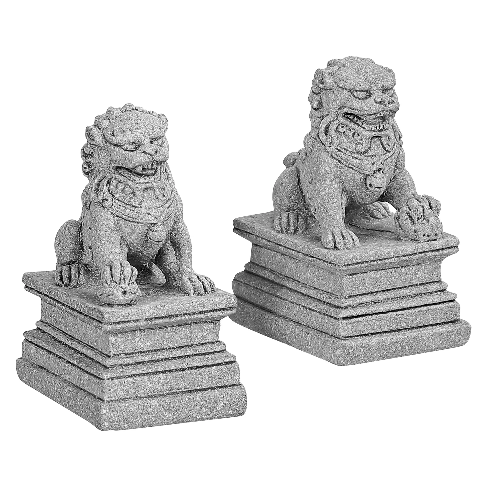 2pcs Mini Grey Sandstone Statues Home Office Feng Shui Decor Auspicious Figurines Desktop Adornments Small Size
2pcs Mini Grey Sandstone Statues Home Office Feng Shui Decor Auspicious Figurines Desktop Adornments Small Size