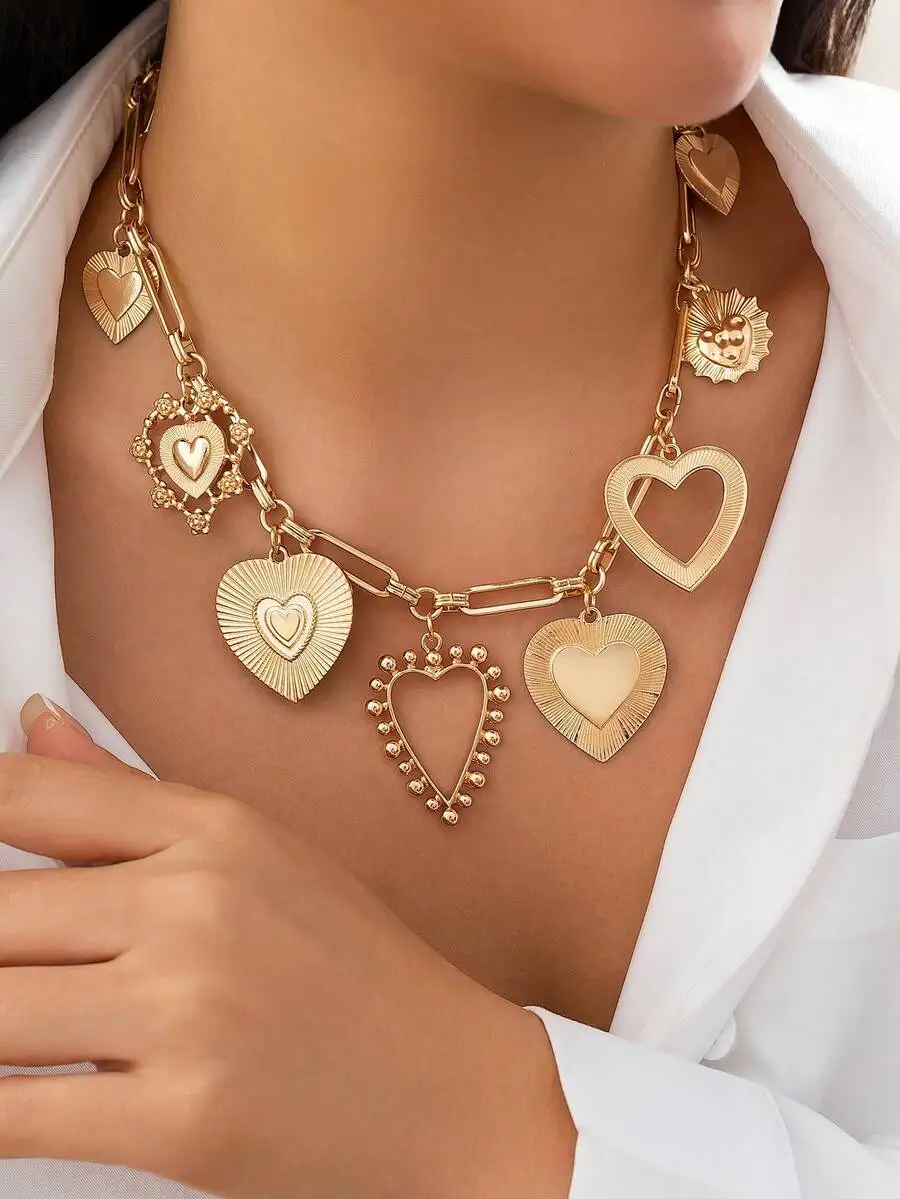 Vintage Heart Charm Pendant Necklace For Women Fashion Choker Jewelry Gift
Vintage Heart Charm Pendant Necklace For Women Fashion Choker Jewelry Gift