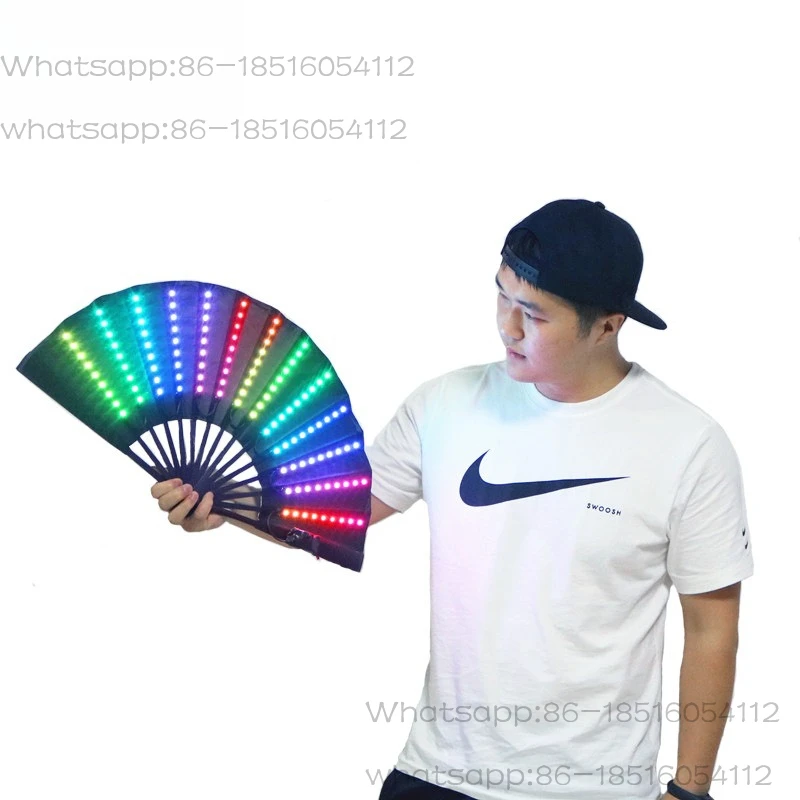 Bar nightclub LED luminous folding fan stage performance fluorescent flash dancing fan KTV atmosphere prop tide
Bar nightclub LED luminous folding fan stage performance fluorescent flash dancing fan KTV atmosphere prop tide