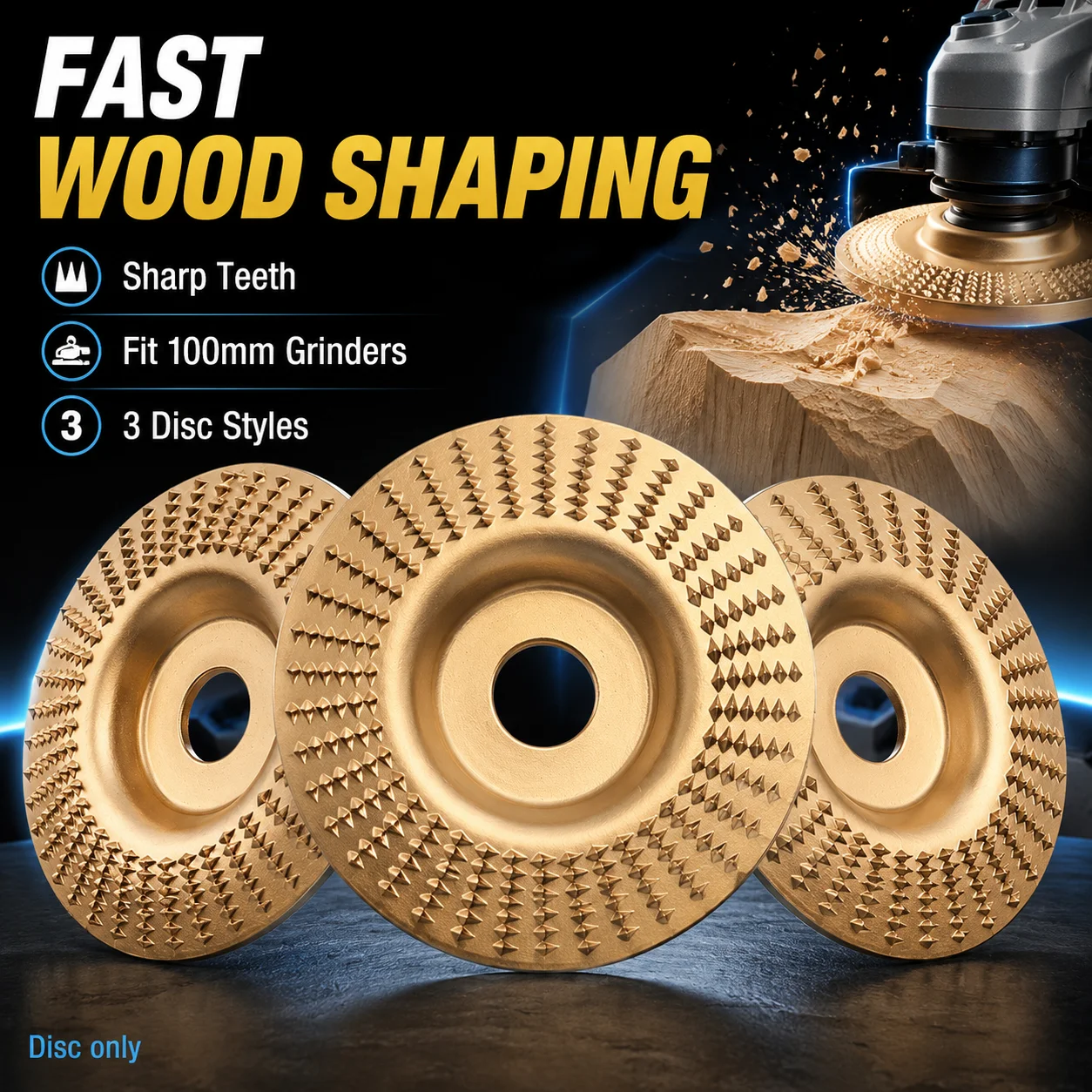 Quick Change Wood Carving Polishing Wheel Angle Grinder Shaping Disc 22mm Inner Diameter Easy Mount Sanding Tool for Woodworking
Quick Change Wood Carving Polishing Wheel Angle Grinder Shaping Disc 22mm Inner Diameter Easy Mount Sanding Tool for Woodworking