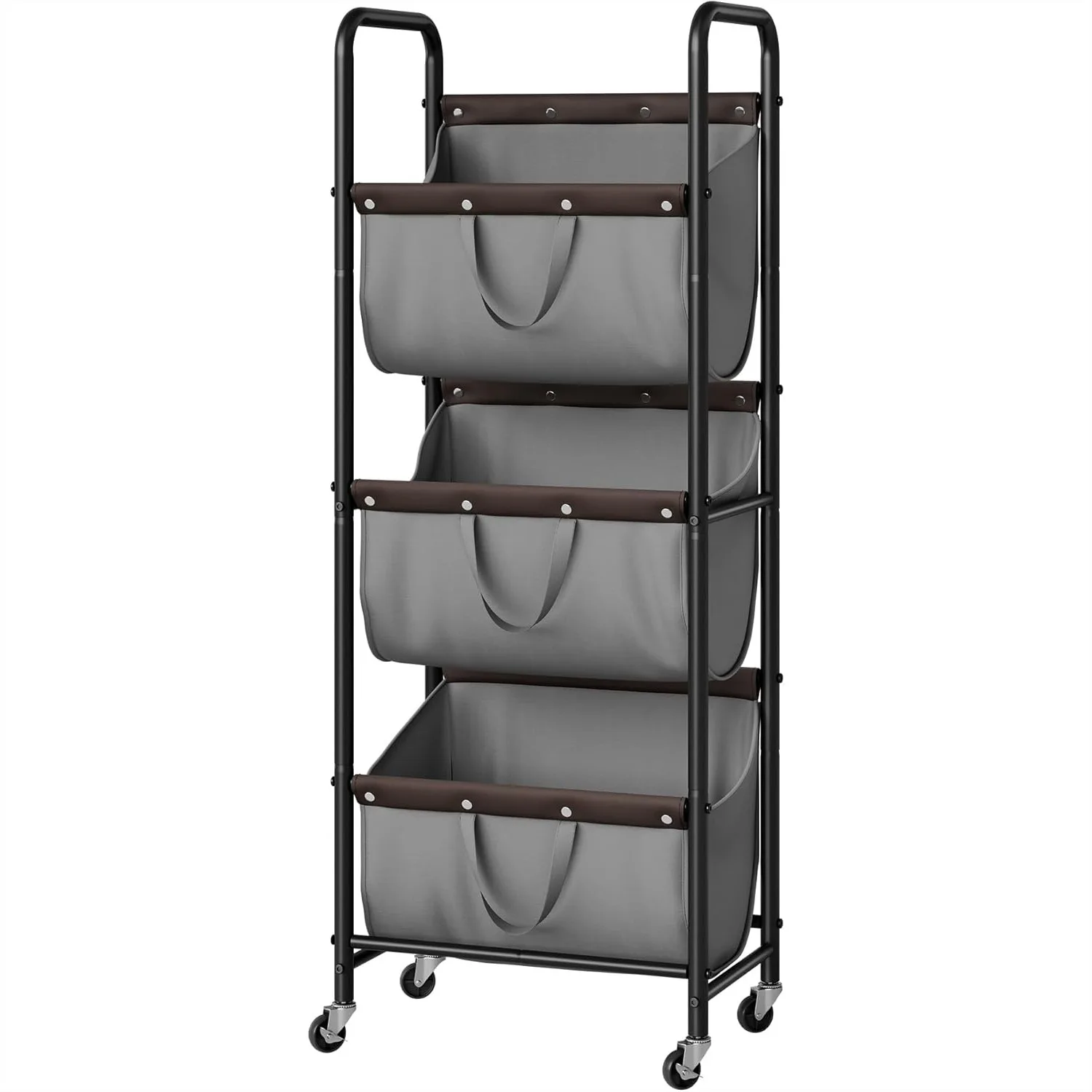 3 Tier Laundry Sorter with Wheels, Rolling Hamper for Dorm, Bathroom, Bedroom, Closet, Gray
3 Tier Laundry Sorter with Wheels, Rolling Hamper for Dorm, Bathroom, Bedroom, Closet, Gray
