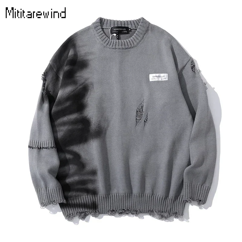 Spring Fall Men Sweater Ins Style Hole Knitwear Y2k Streetwear Retro O-Neck Graffiti Printed Sweater Youth Trend Loose Pullovers
Spring Fall Men Sweater Ins Style Hole Knitwear Y2k Streetwear Retro O-Neck Graffiti Printed Sweater Youth Trend Loose Pullovers