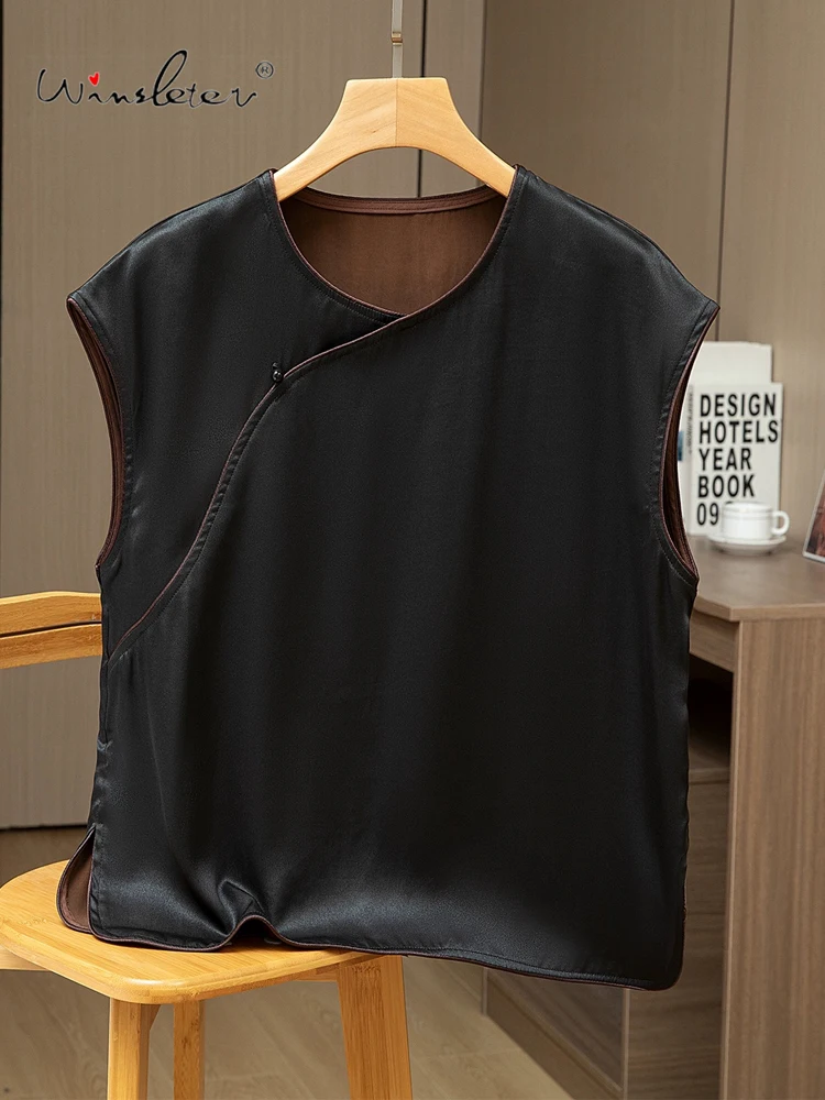 Winsleter-100% Элегантный жилет из натурального шелка с водяной марлей, женская пуговица с круглым вырезом, повседневная свободная майка в стиле ретро, осенняя новинка 2023 года T5O535CC
Winsleter-100% Элегантный жилет из натурального шелка с водяной марлей, женская пуговица с круглым вырезом, повседневная свободная майка в стиле ретро, осенняя новинка 2023 года T5O535CC