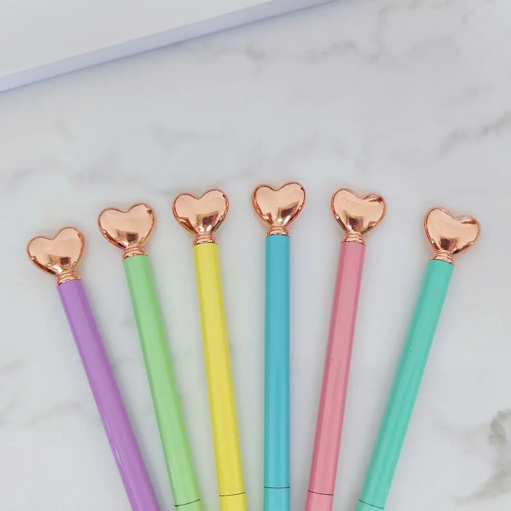 Cute Love Heart Ballpoint Pen Aesthetic Mental Smooth Writing Neutral Pen Quick-dry Black Ink Writing Pen Back To School
Cute Love Heart Ballpoint Pen Aesthetic Mental Smooth Writing Neutral Pen Quick-dry Black Ink Writing Pen Back To School
