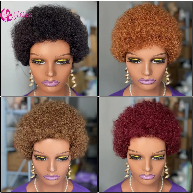 High Quality 250% Density Short Human Hair Wigs African Style Afro Kinky Curly Perfect for A Bold and Voluminous Look 6 Inch
High Quality 250% Density Short Human Hair Wigs African Style Afro Kinky Curly Perfect for A Bold and Voluminous Look 6 Inch